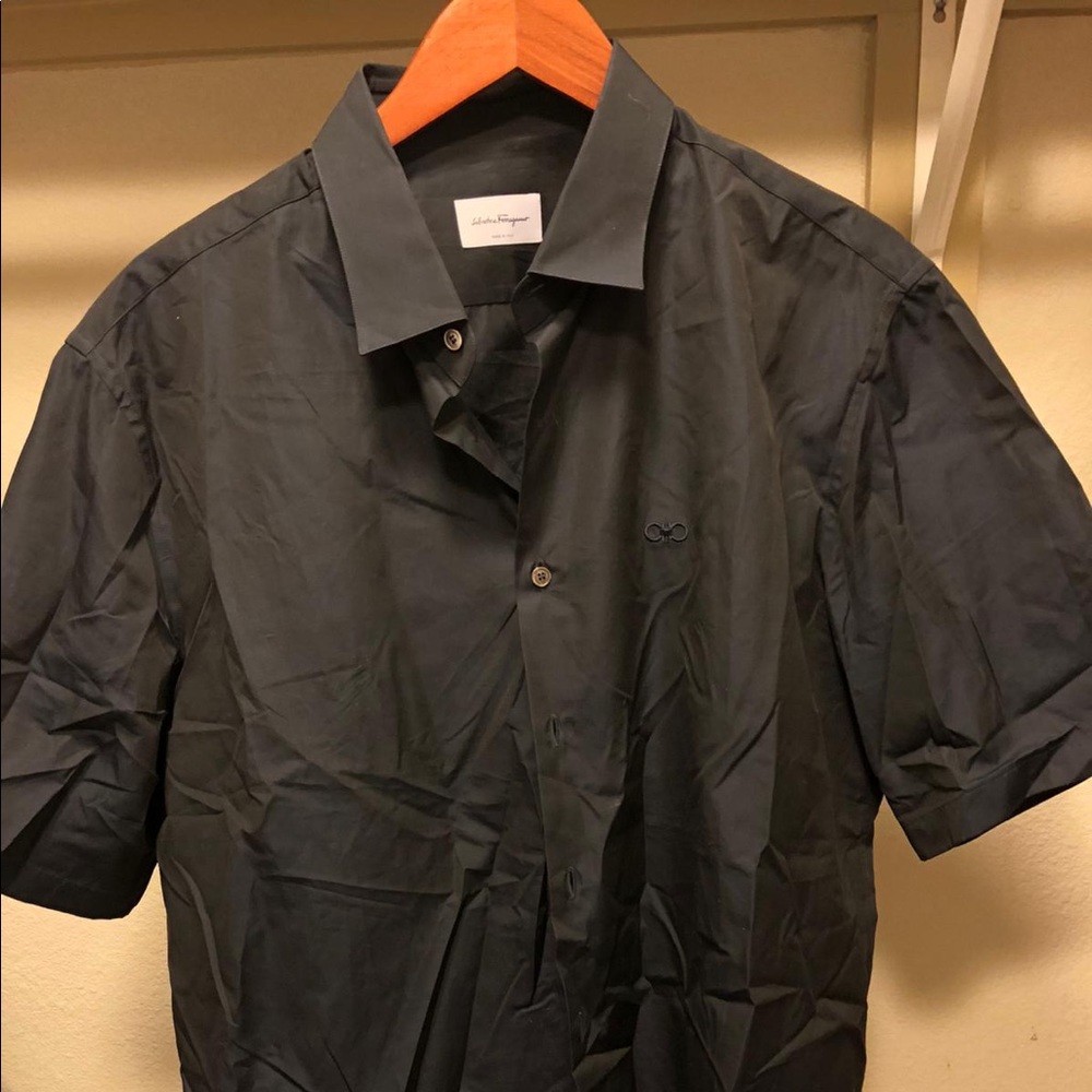Salvatore Ferragamo short sleeve button up shirt